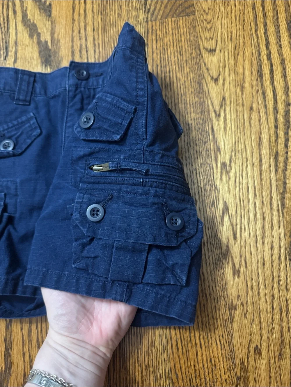 2010s Ralph Lauren Navy Cargo Shorts Baby Boys 9M Utility Military Style